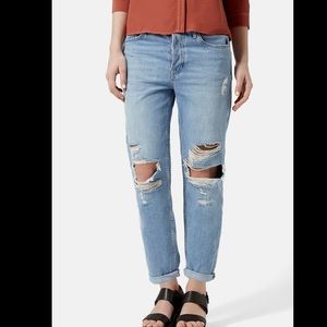 TOPSHOP Hayden Moto high waisted jeans